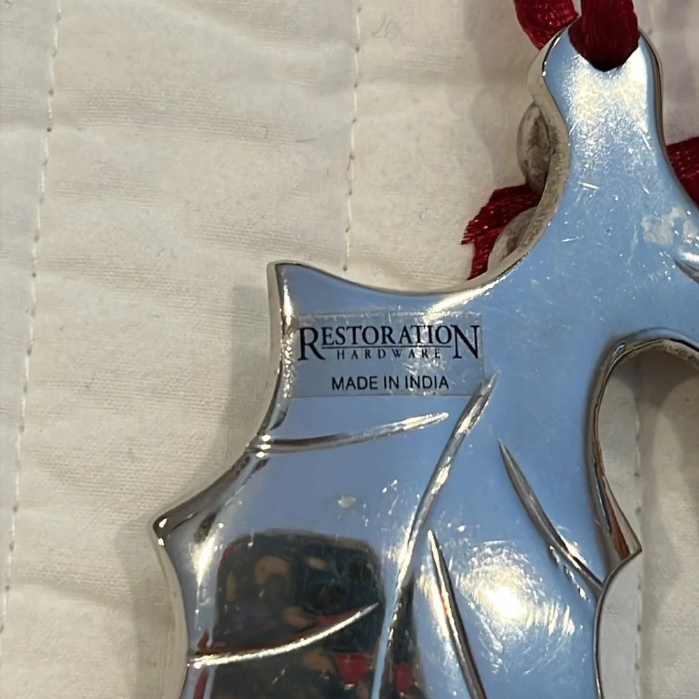 Restoration Hardware 1990's Holly Ornament